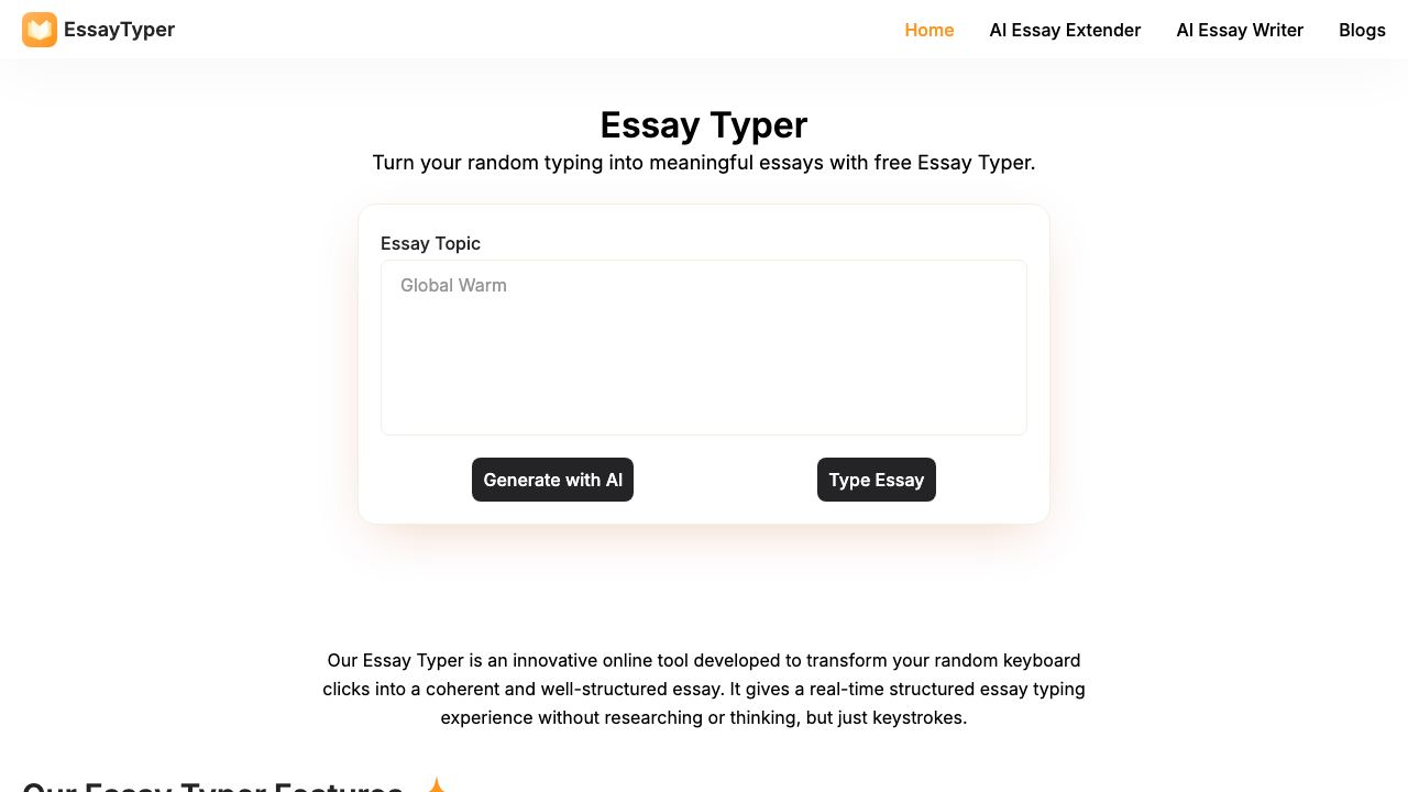 Essay Typer 网站截图