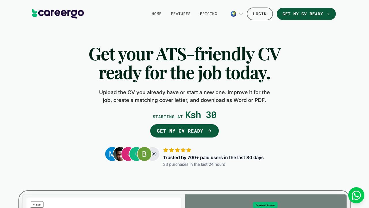Careergo 网站截图