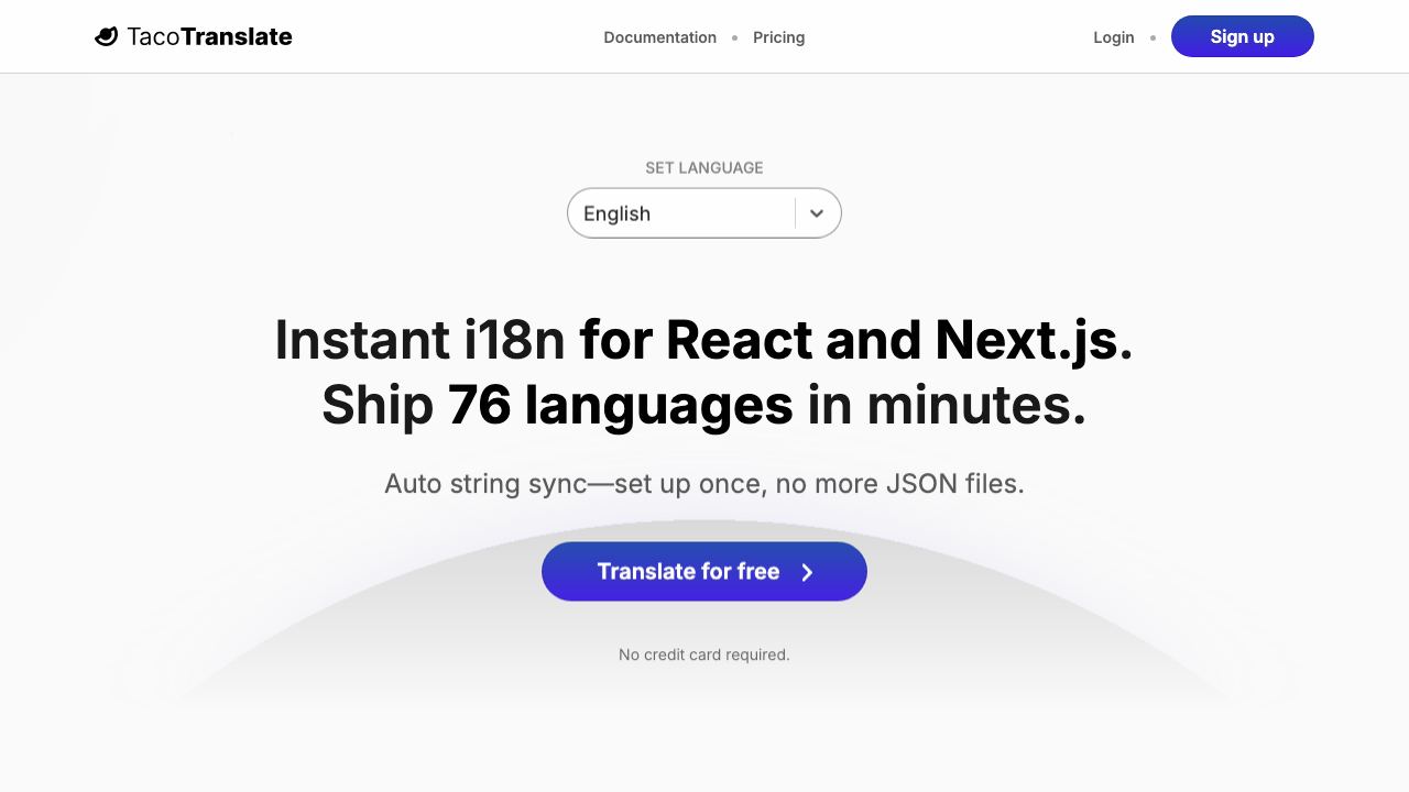 TacoTranslate 网站截图