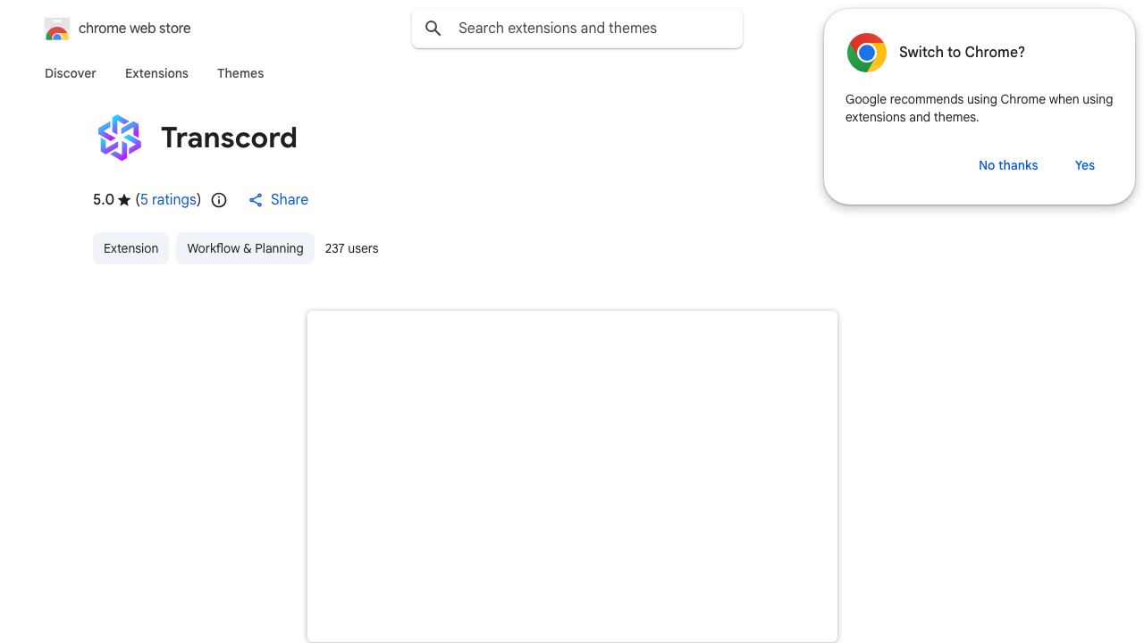 Transcord 网站截图