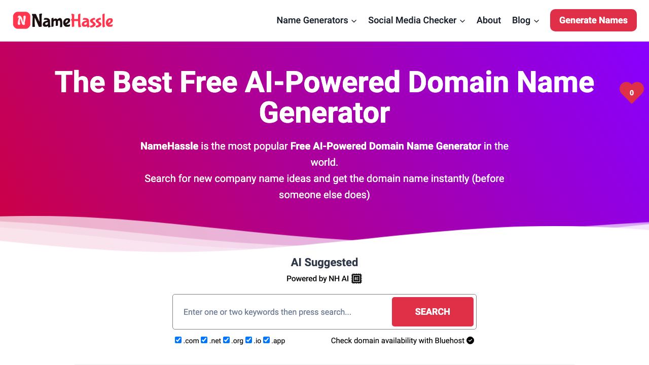 NameHassle 网站截图