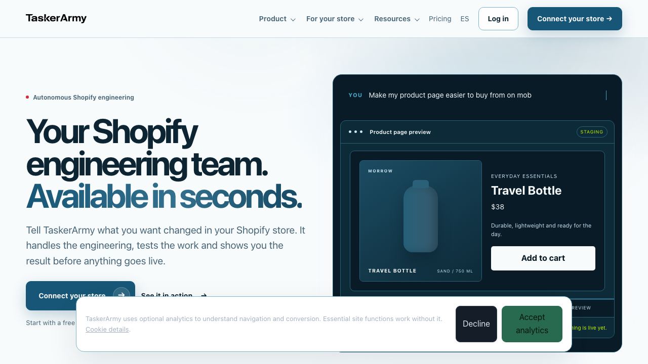 TaskerArmy website screenshot