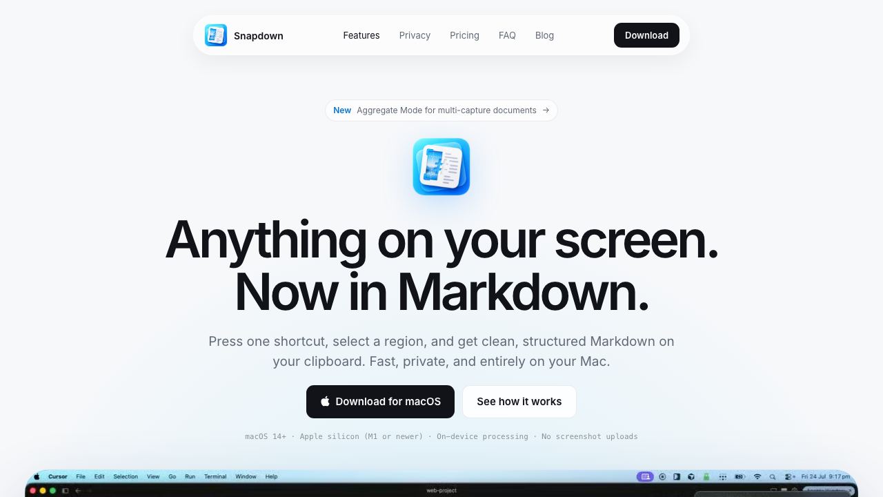 Snapdown 网站截图