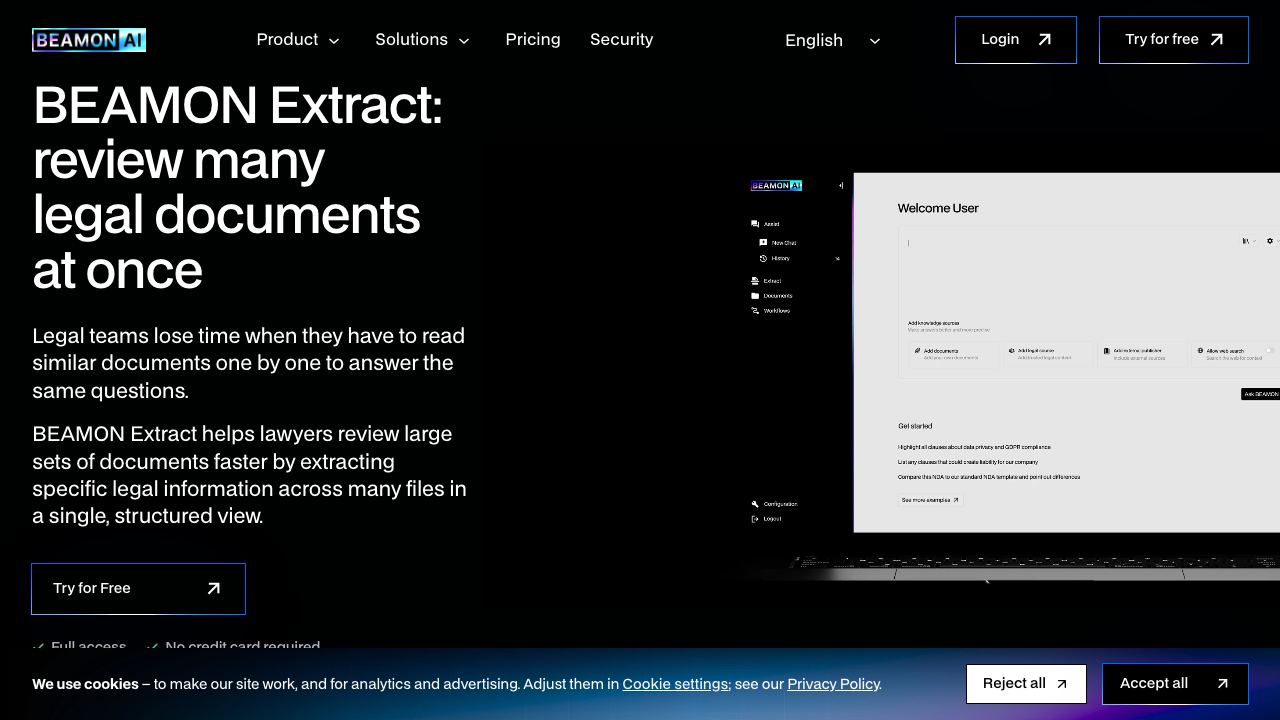 BRYTER Extract | AI for Legal 网站截图