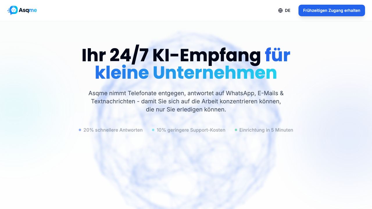 Asqme AI website screenshot