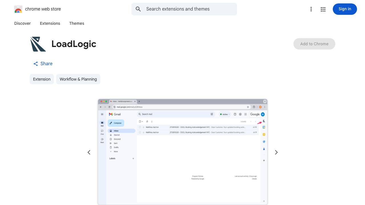 LoadLogic website screenshot
