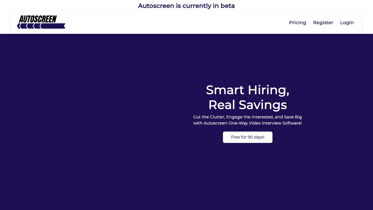 Autoscreen AI website screenshot