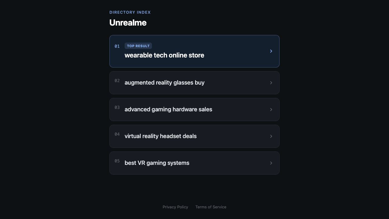 Unrealme 网站截图