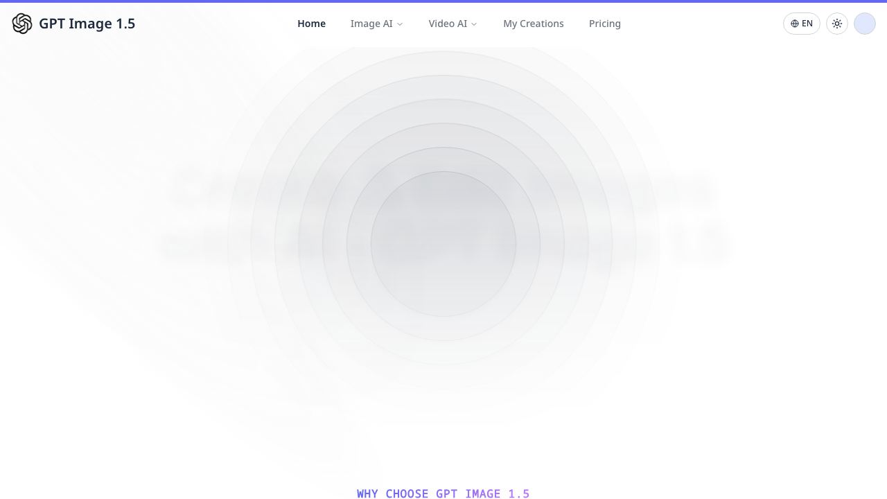 GPT Image 1.5 - AI Image Generator & Editor | Create & Edit Images 网站截图