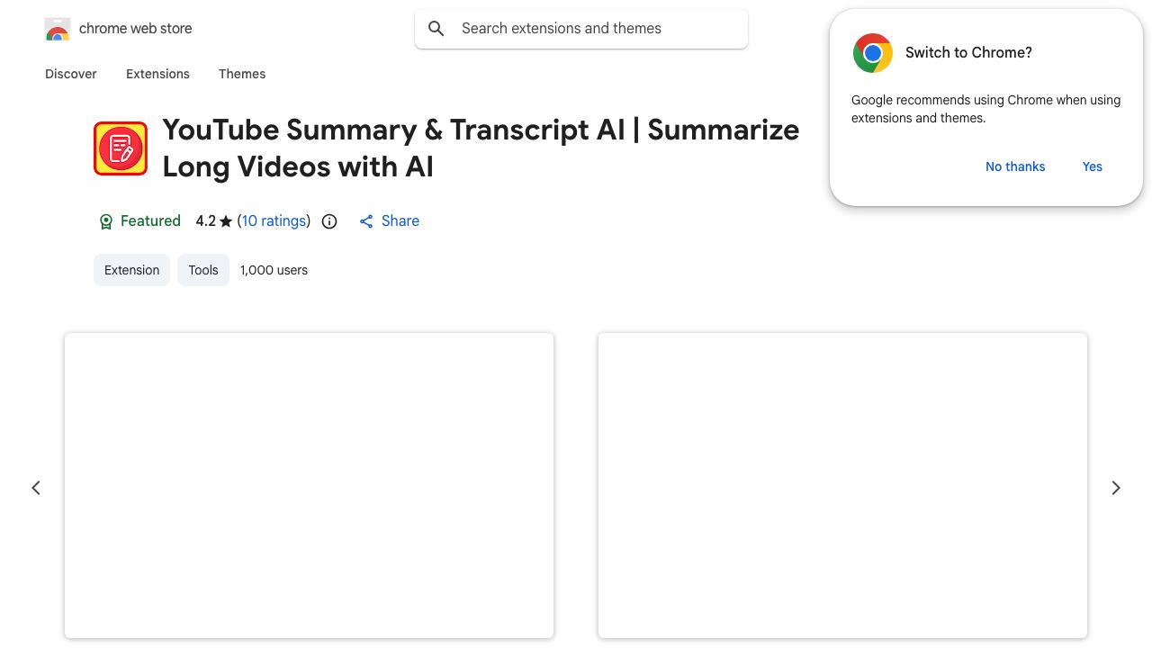 AI Youtube Summary 网站截图