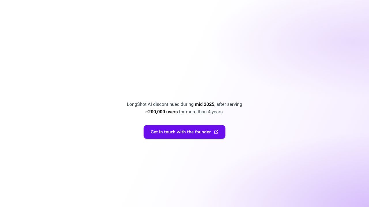 LongShot AI 网站截图
