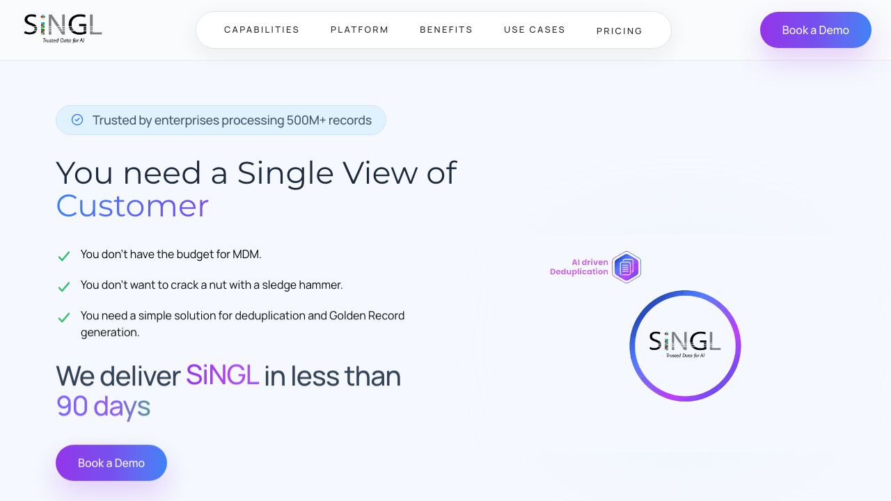 SiNGL website screenshot
