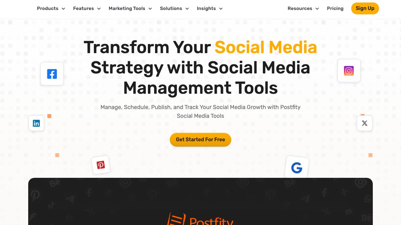 postfity.com website screenshot