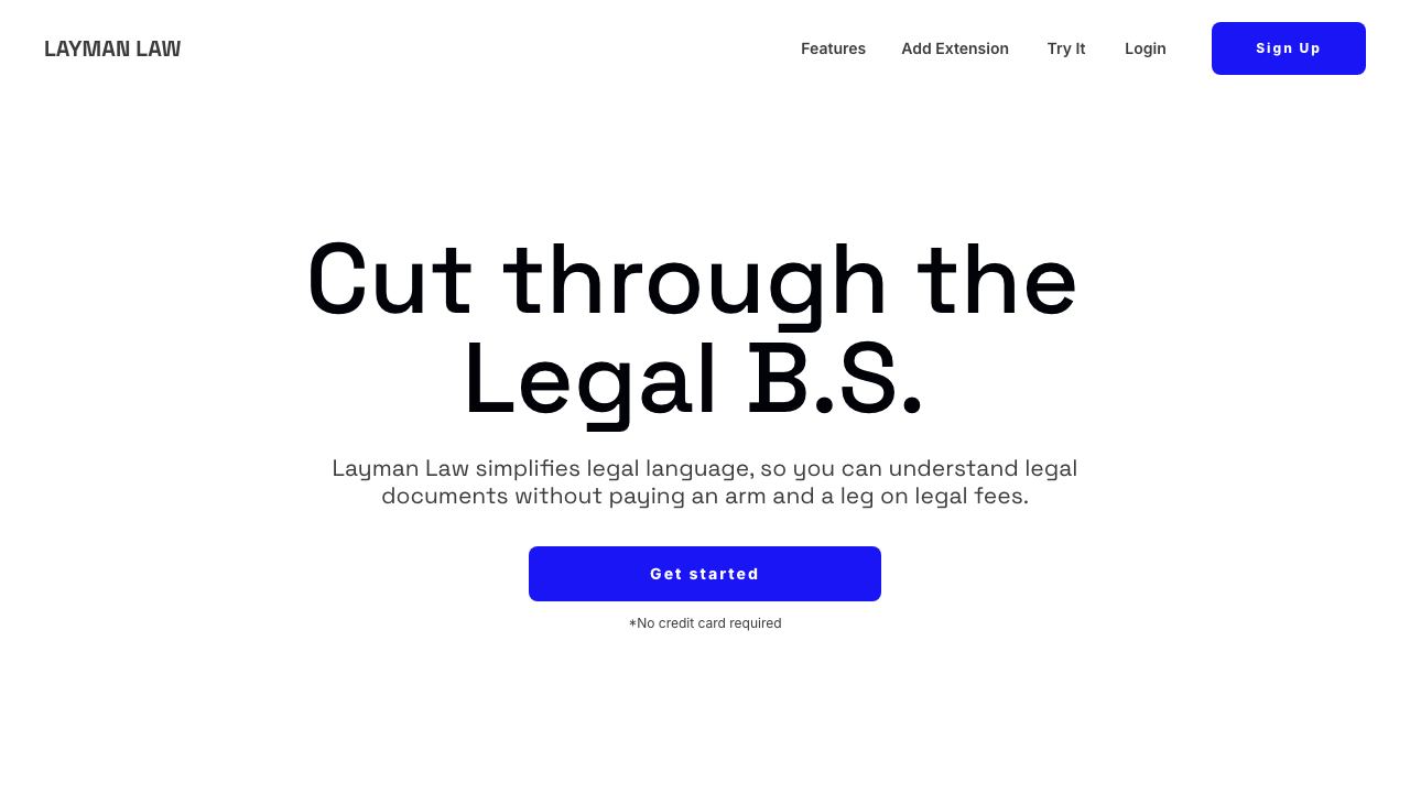 Layman Law 网站截图