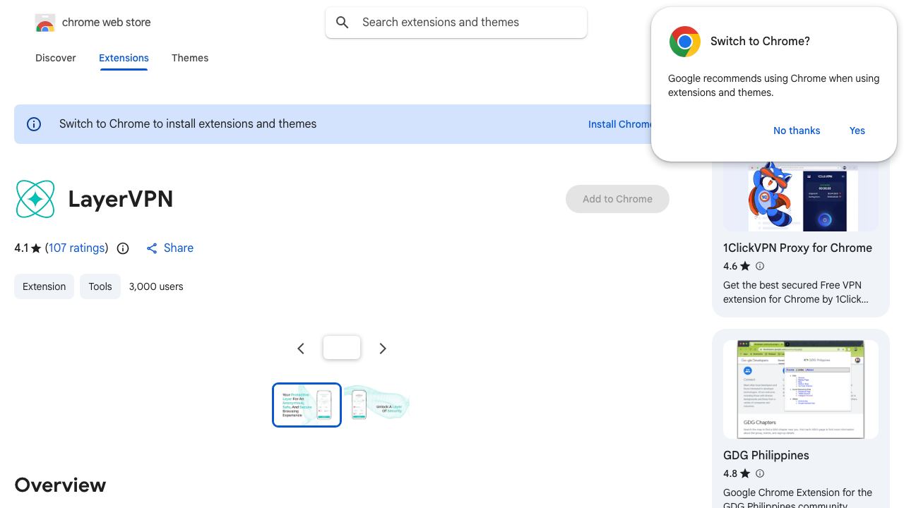 LayerVPN 网站截图
