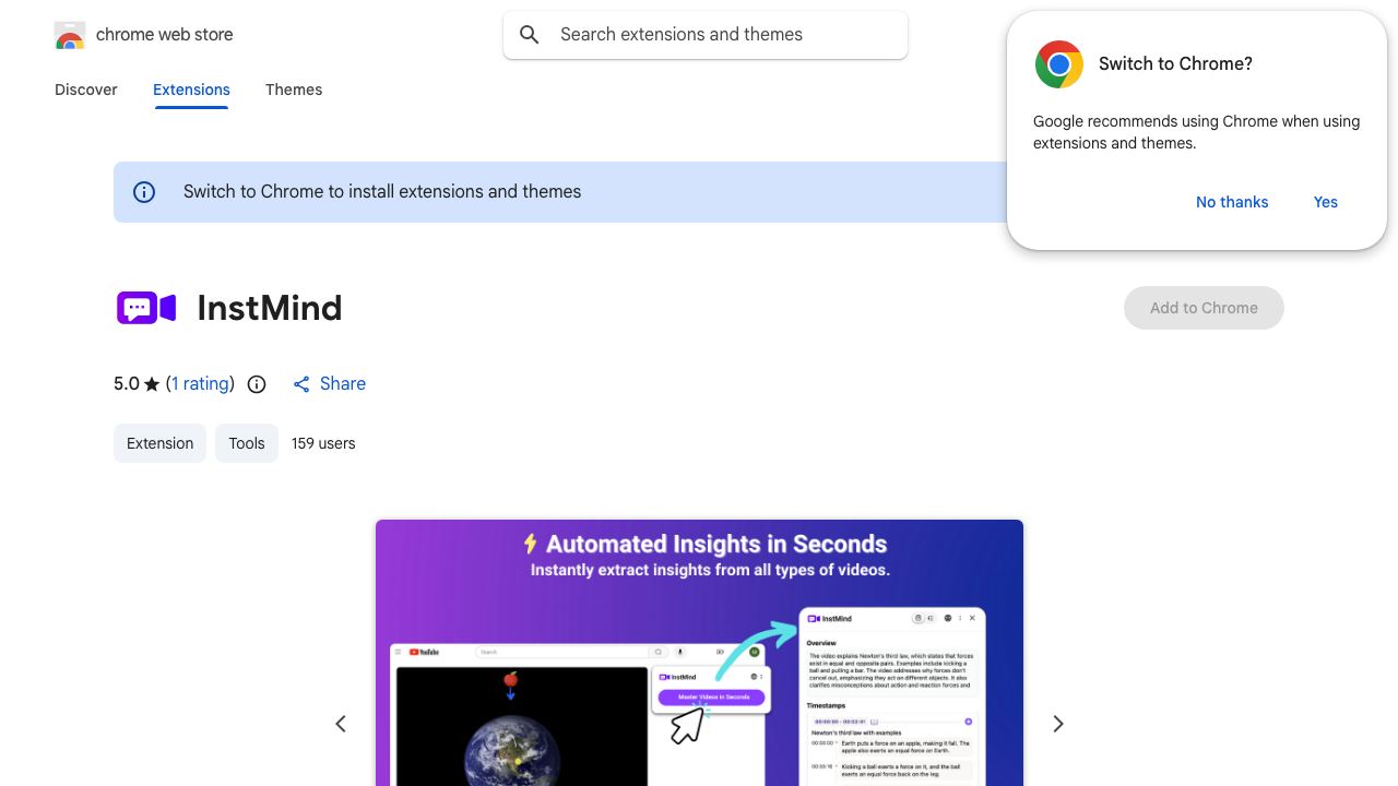 InstMind 网站截图