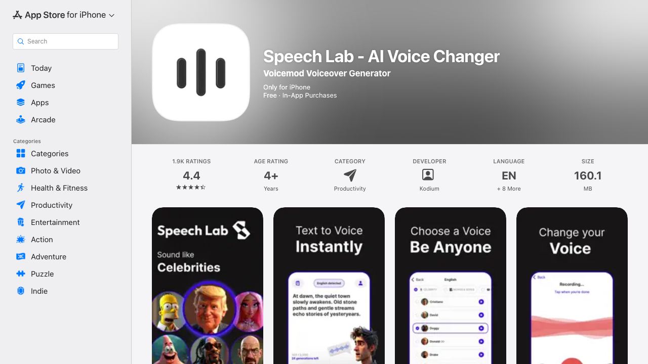 AI Voicer 网站截图