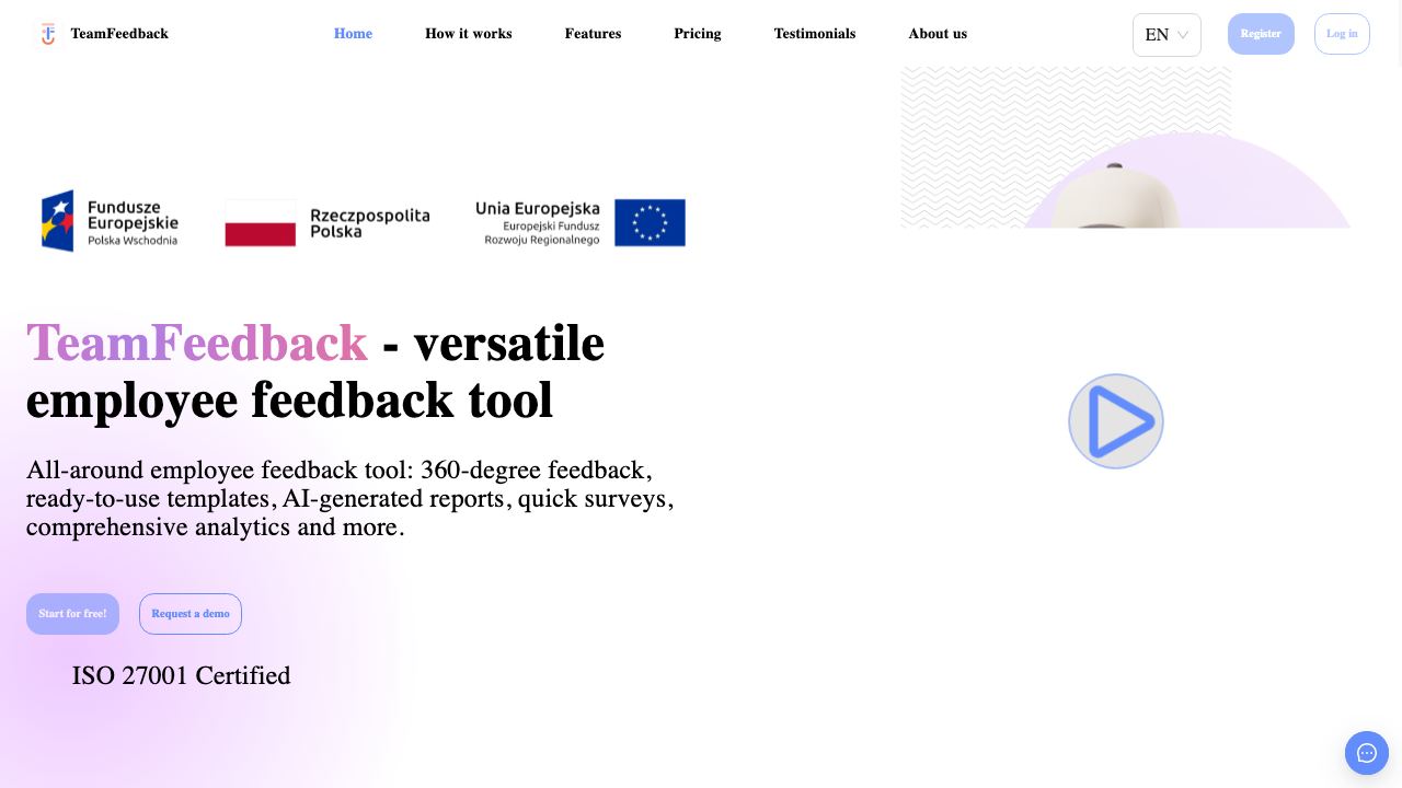TeamFeedback website screenshot