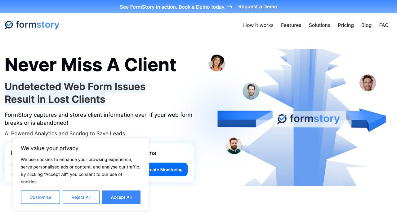 FormStory io website screenshot