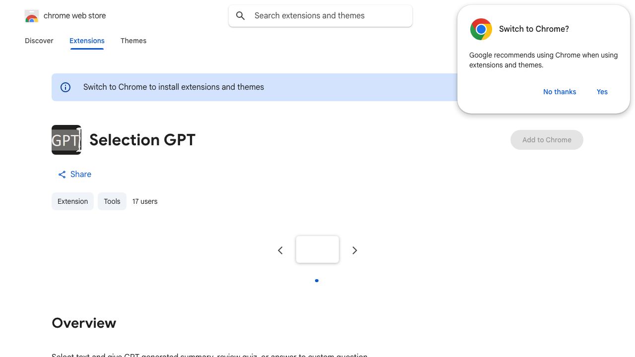 Selection GPT website screenshot