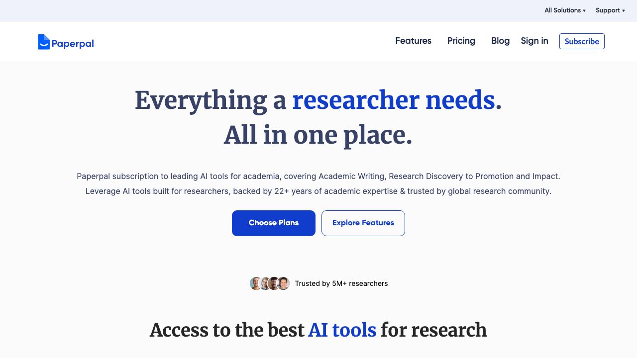 researcher.life website screenshot