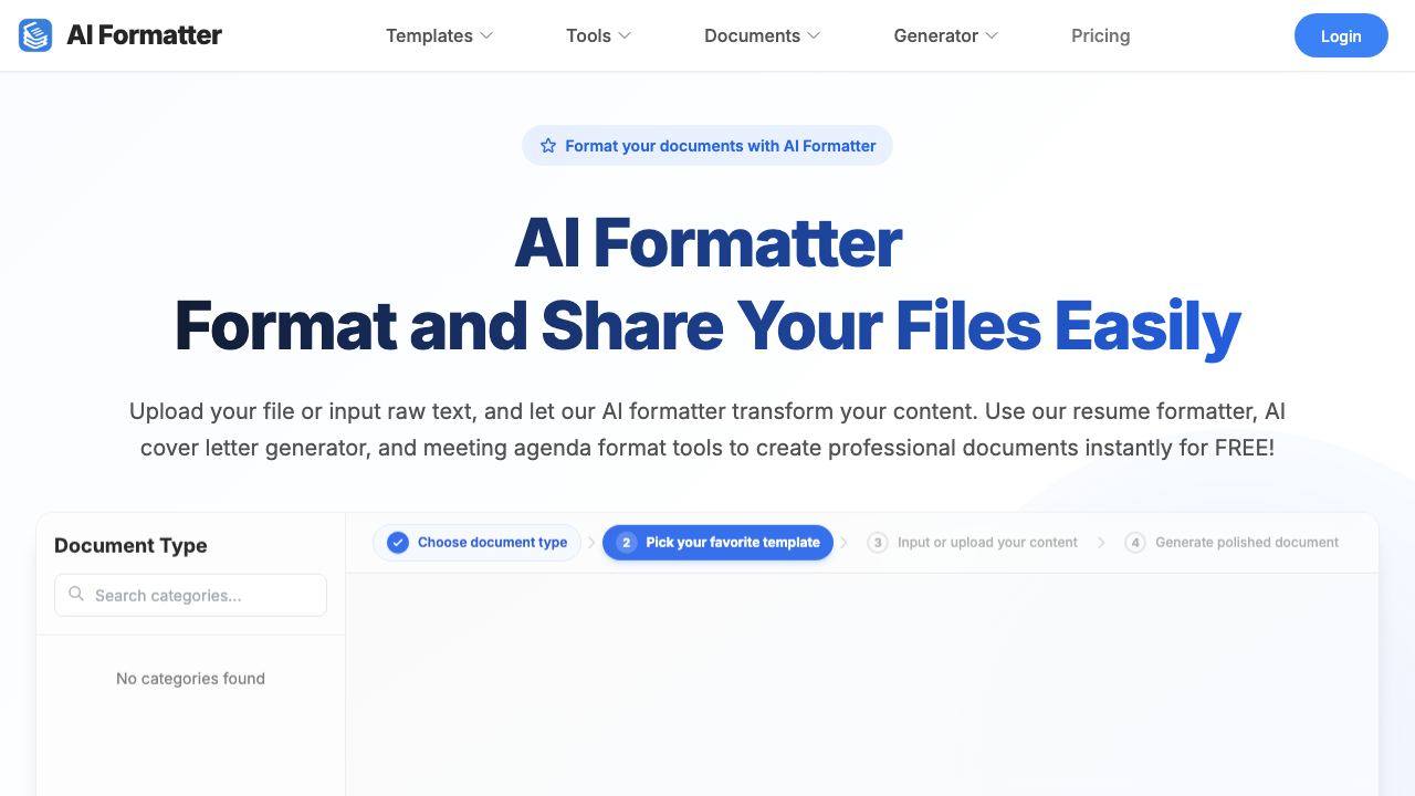 AI Formatter 网站截图
