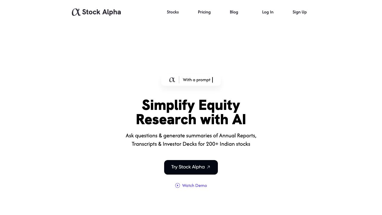 Stock Alpha 网站截图