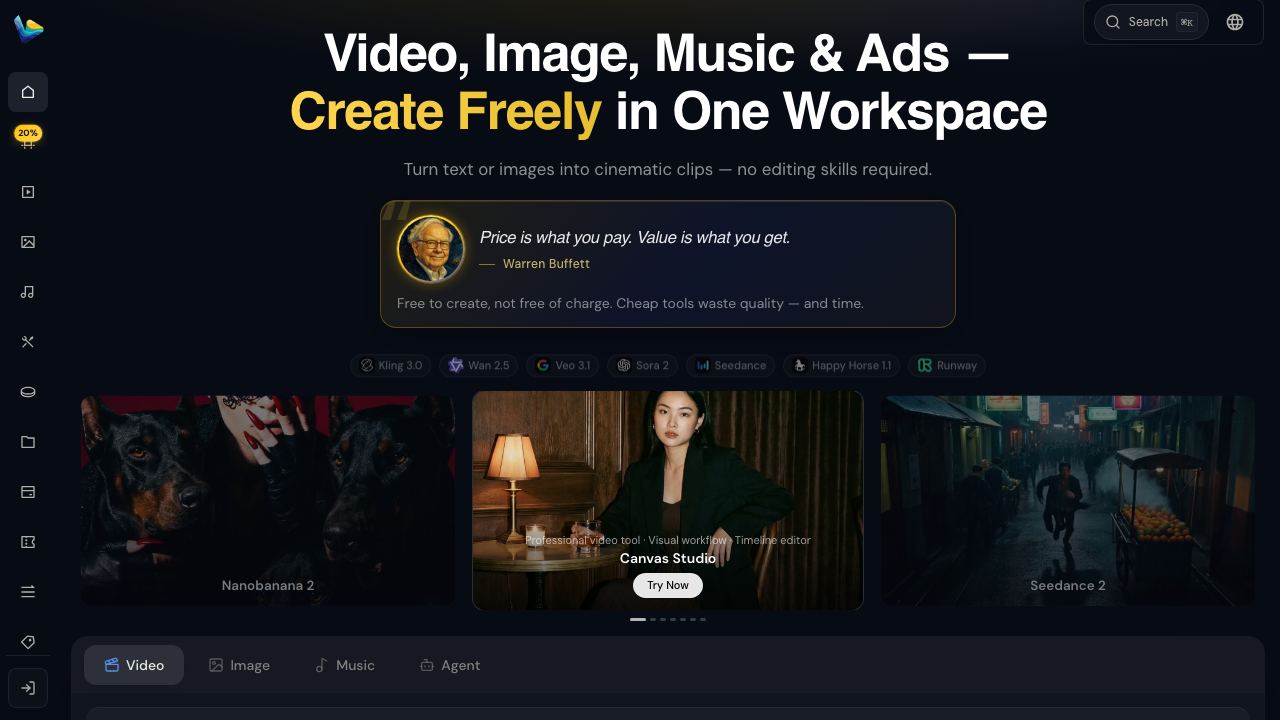 Van Gogh Free Video Generator 网站截图
