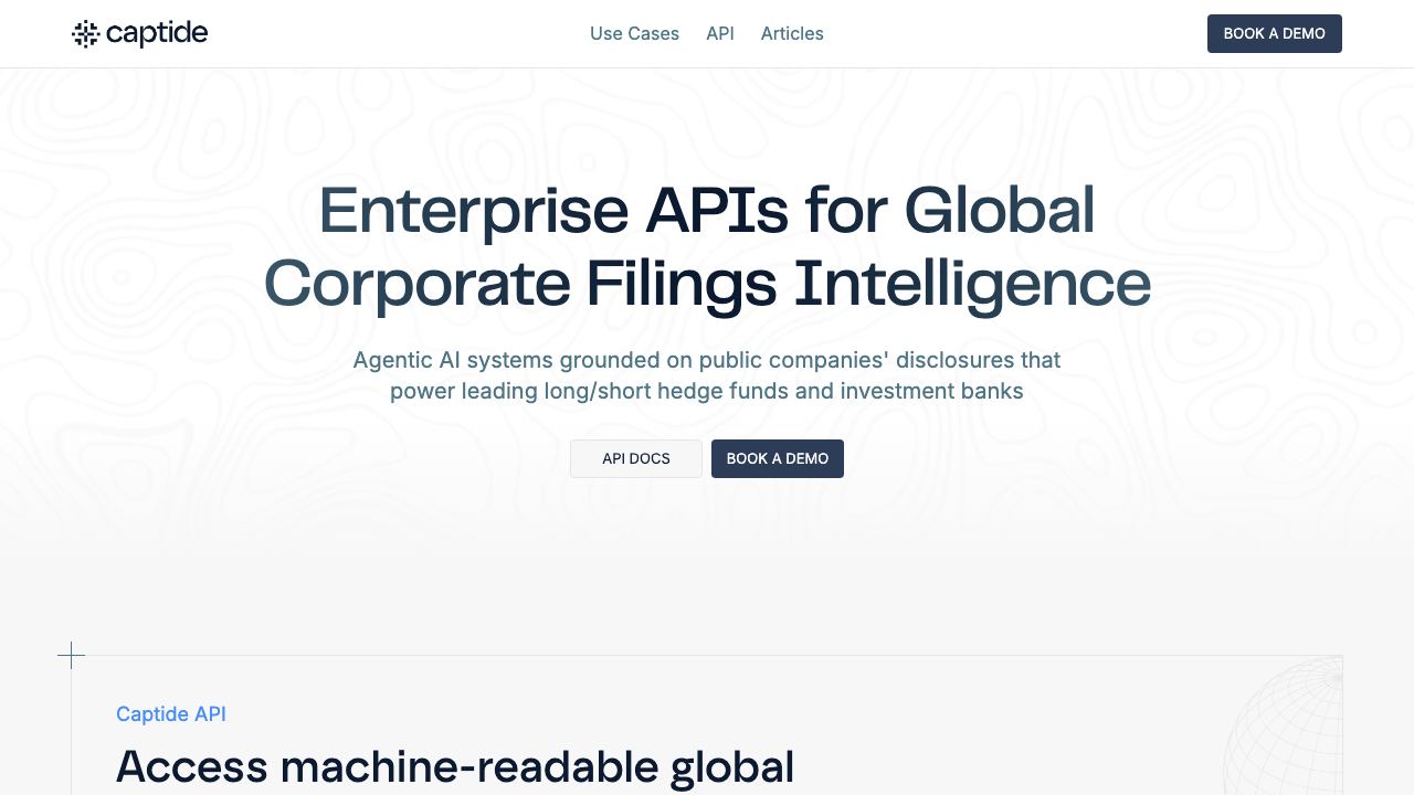 Captide website screenshot