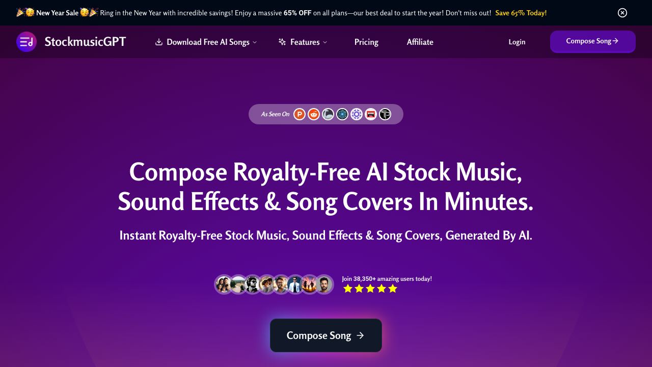 StockmusicGPT 网站截图