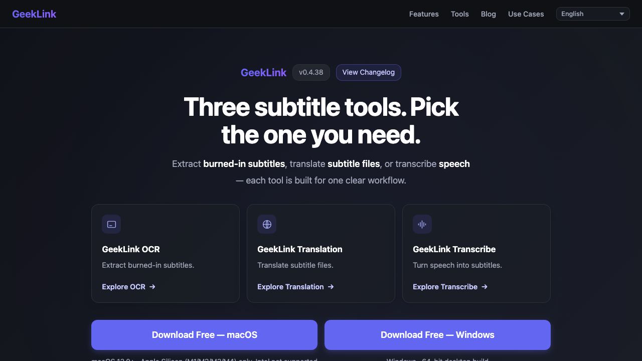 GeekLink website screenshot