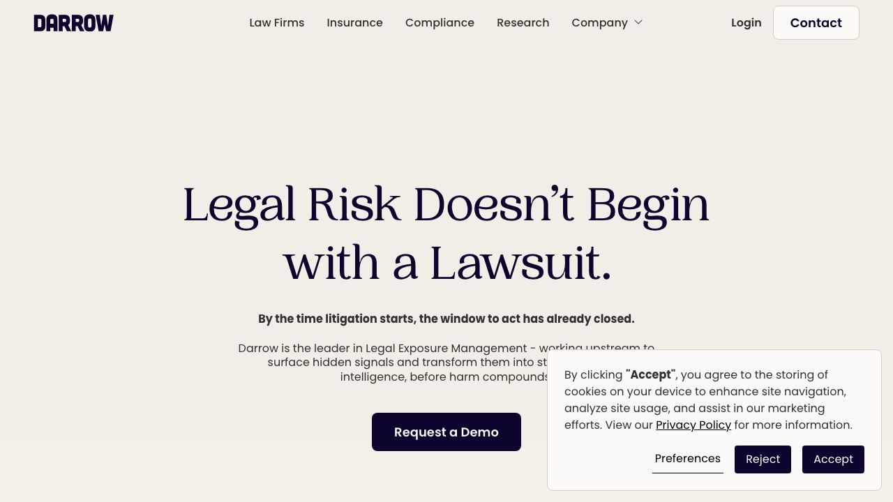 Darrow AI website screenshot