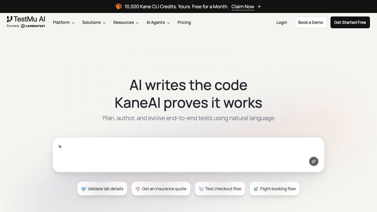 KaneAI 网站截图