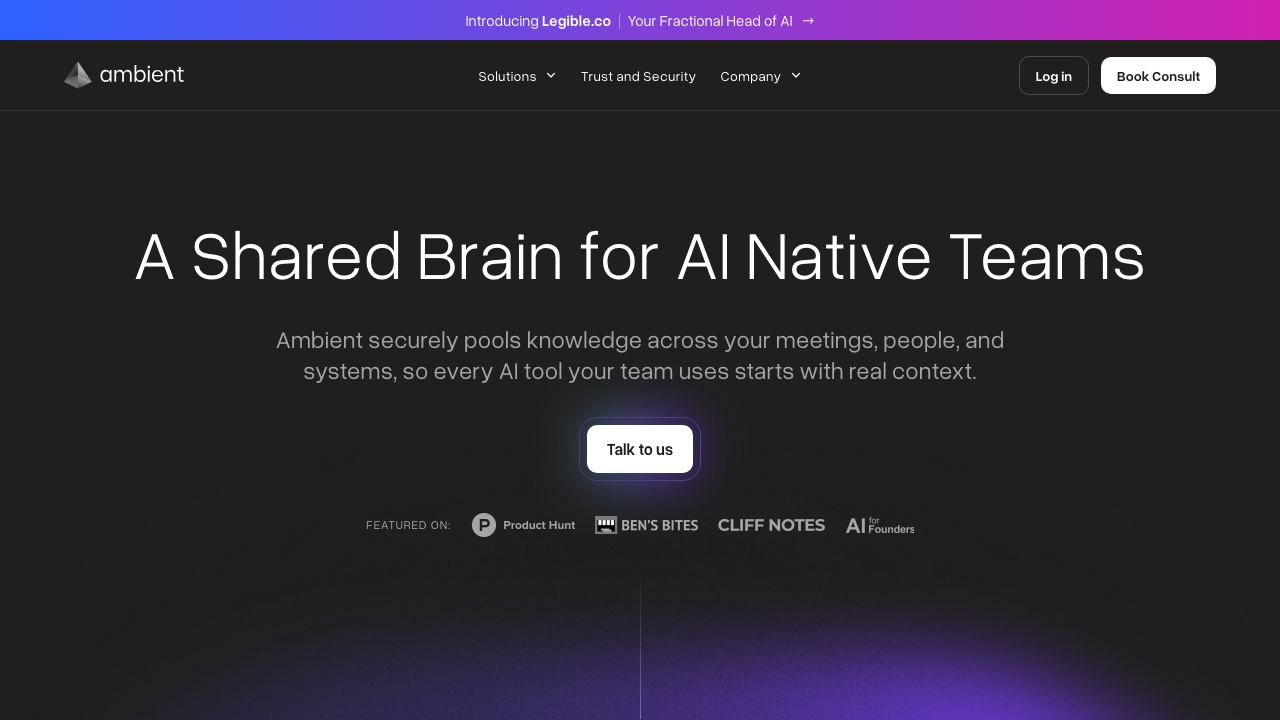 Ambient website screenshot
