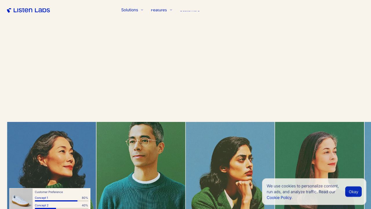 Listen Labs 网站截图