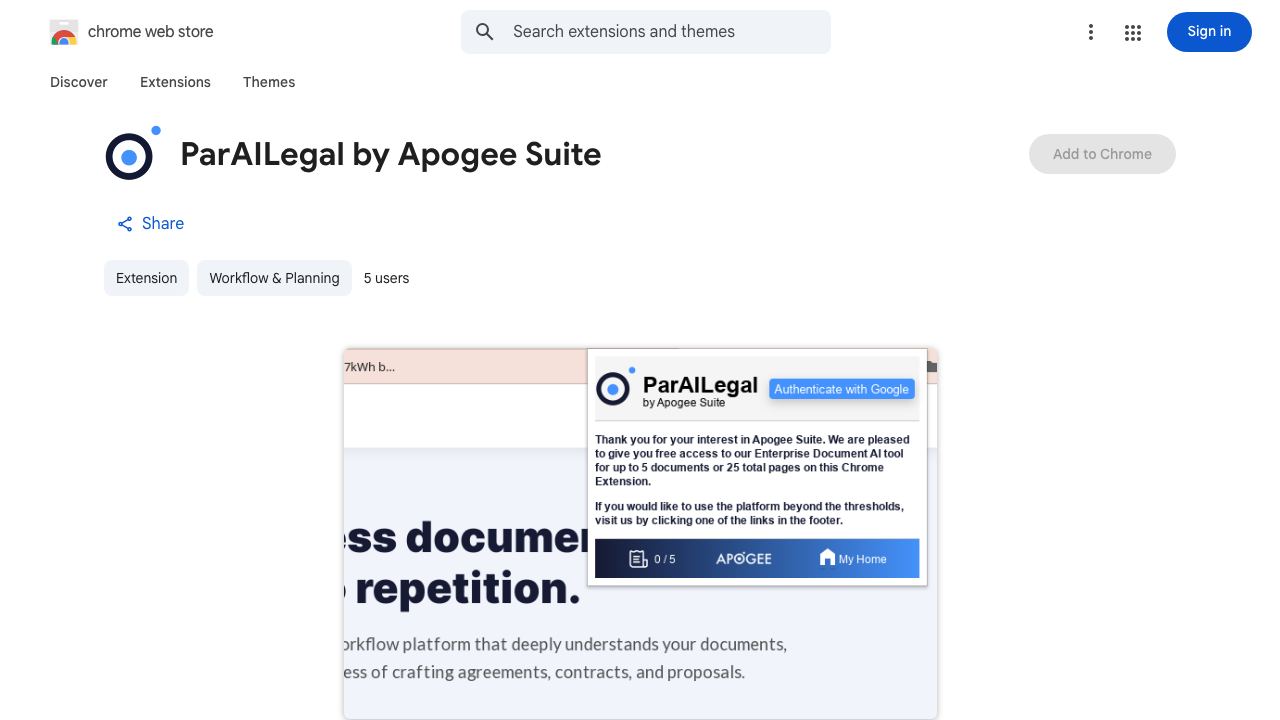 ParAILegal by Apogee Suite 网站截图
