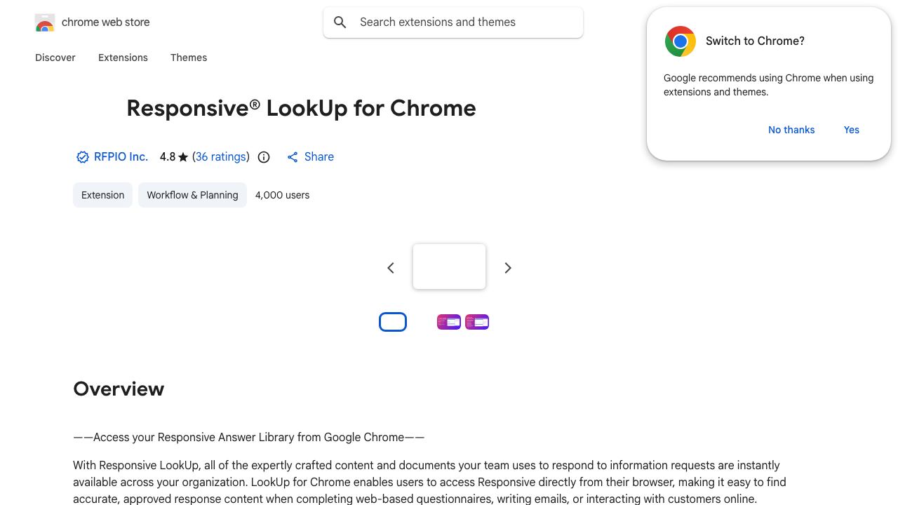 Responsive® LookUp for Chrome 网站截图