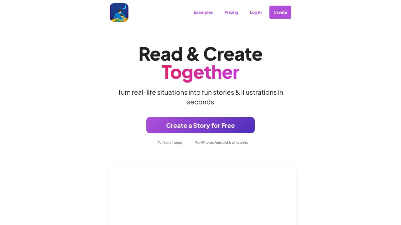 StoriesForKids.ai 网站截图