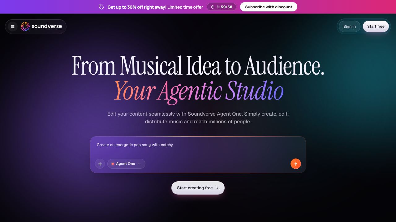 SoundVerse 网站截图