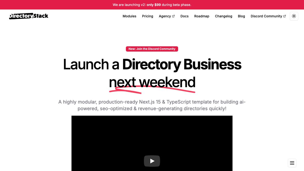 DirectoryStack website screenshot