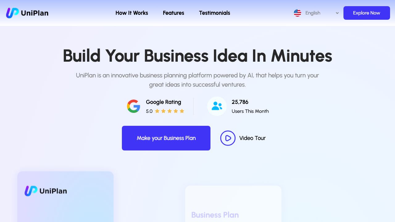 Uniplan.ai 网站截图