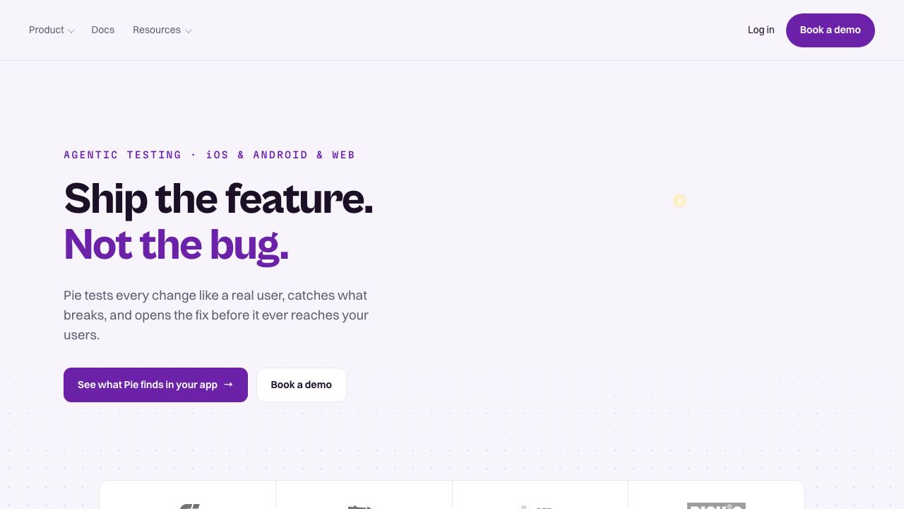 Pie website screenshot