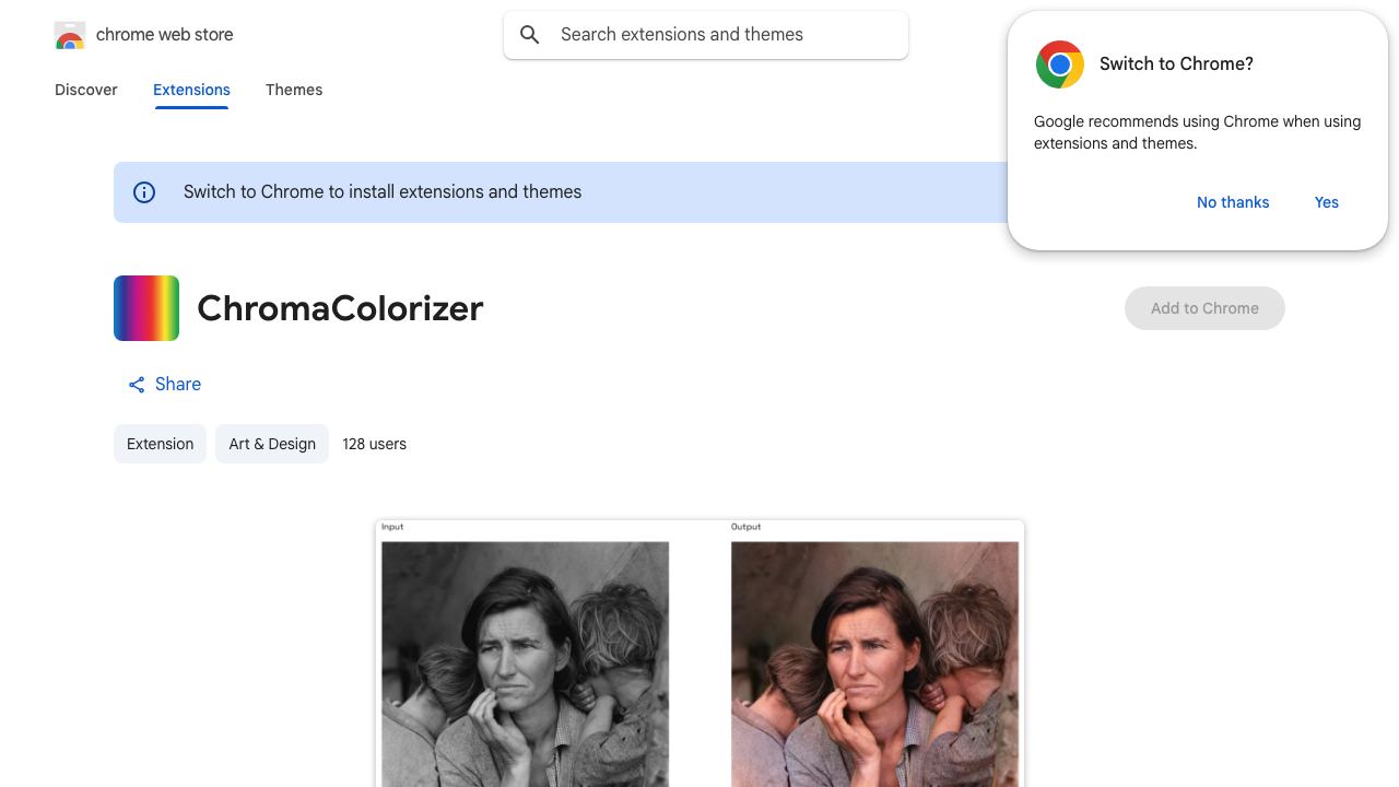 ChromaColorizer 网站截图