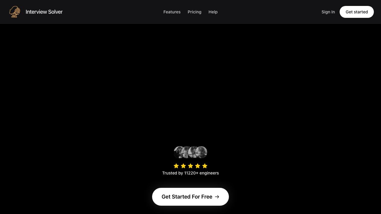 Interview Solver website screenshot