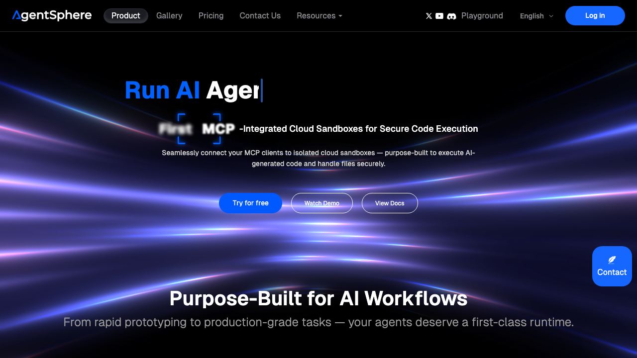 AgentSphere website screenshot