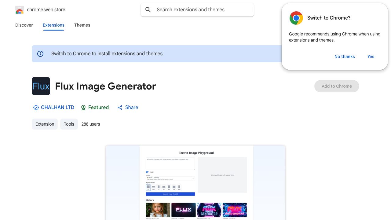 Flux Image Generator 网站截图