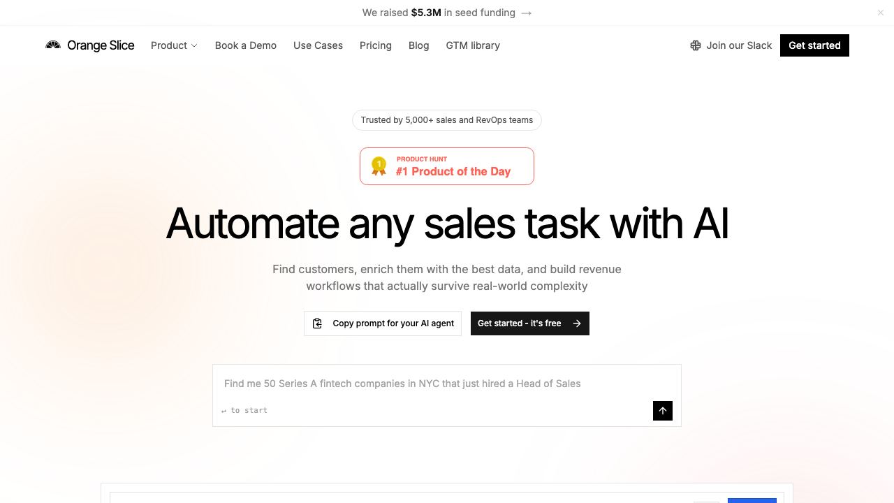 Orange Slice website screenshot