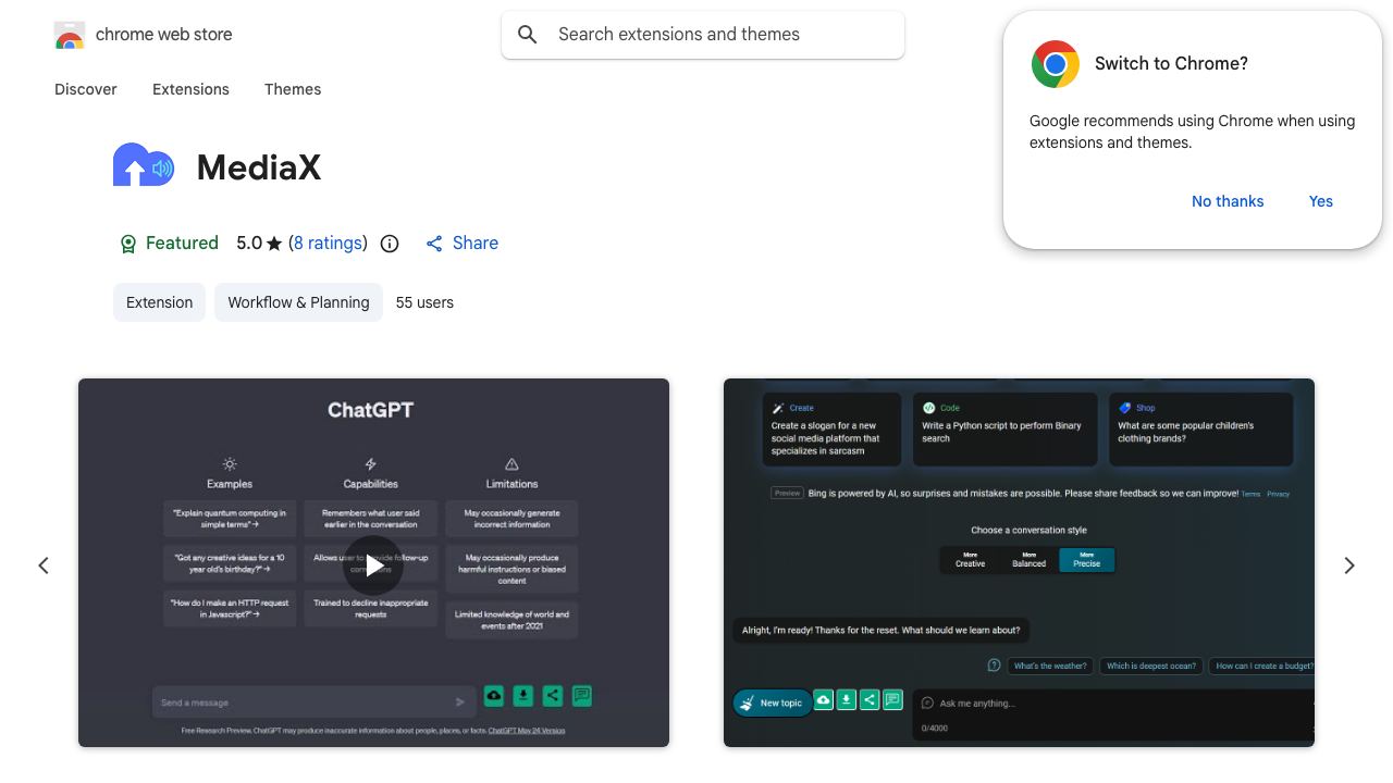 MediaX website screenshot