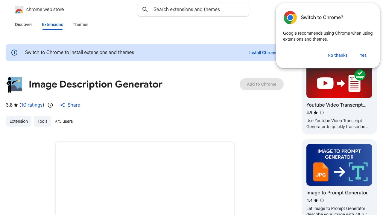 Image Description Generator 网站截图