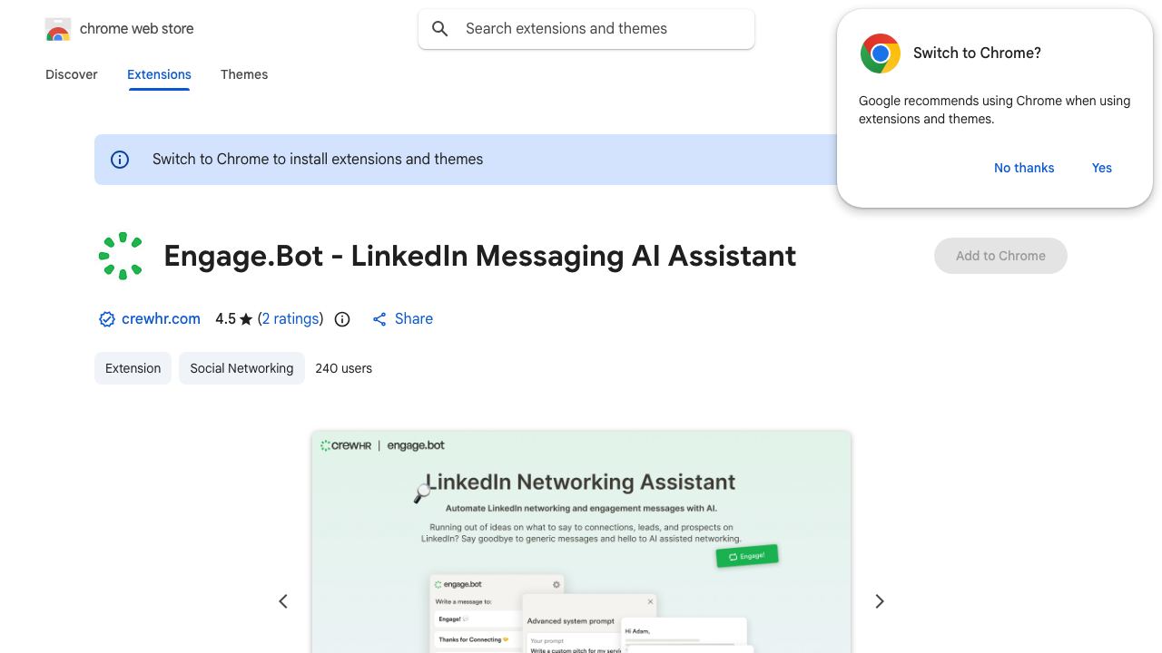 Engage.Bot - LinkedIn Messaging AI Assistant 网站截图
